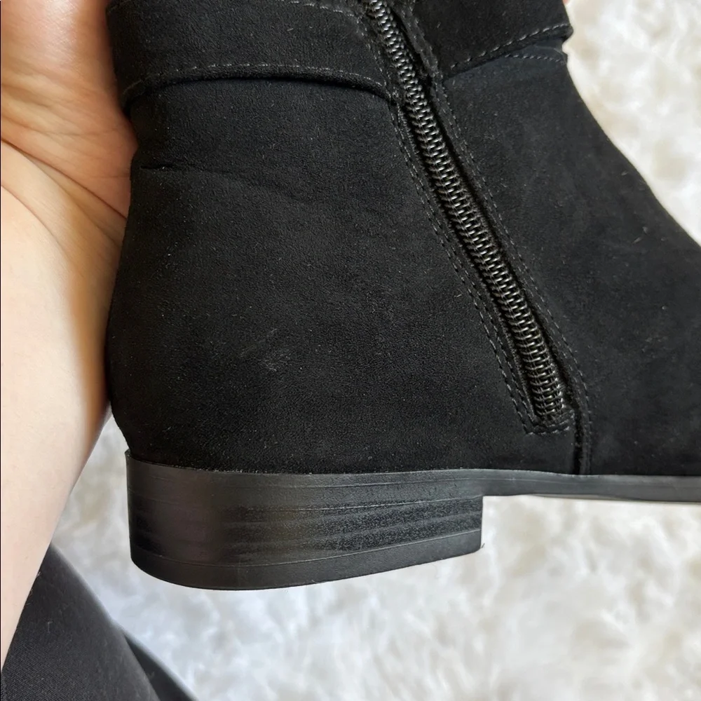 Like New Style & Co Black Kimmball Suede Boots Size 5M